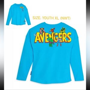 Marvel Avengers Blue Kids Long Sleeve Shirt Disney Spirit Jersey